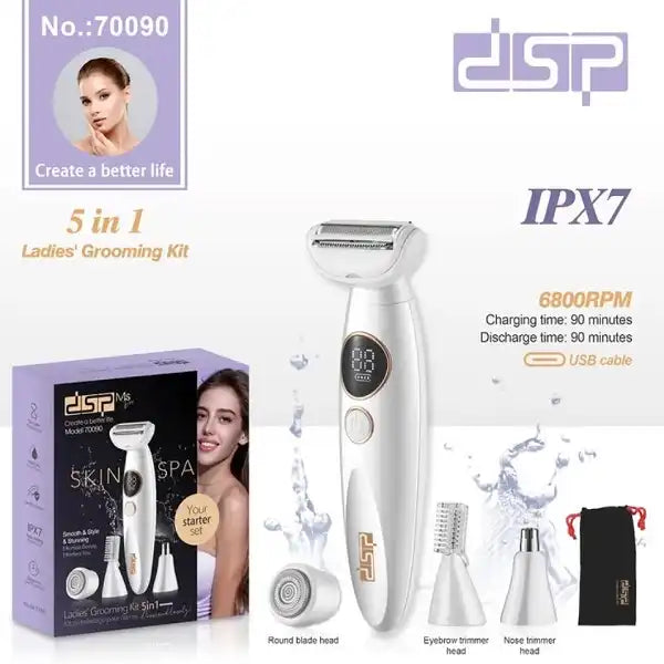 DSP 70090 ماكينة حلاقة للسيدات 5 في 1